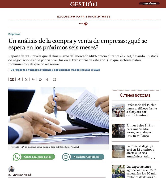 Un anlisis de la compra y venta de empresas: qu se espera en los prximos seis meses?